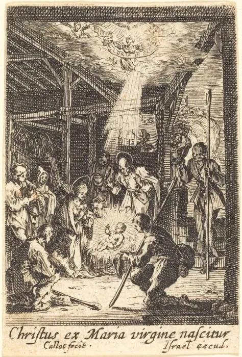 Framed Print : The Nativity, in or after 1630. Creator: Jacques Callot Framed Print : The Nativity, in or after 1630. Creator: Jacques Callot