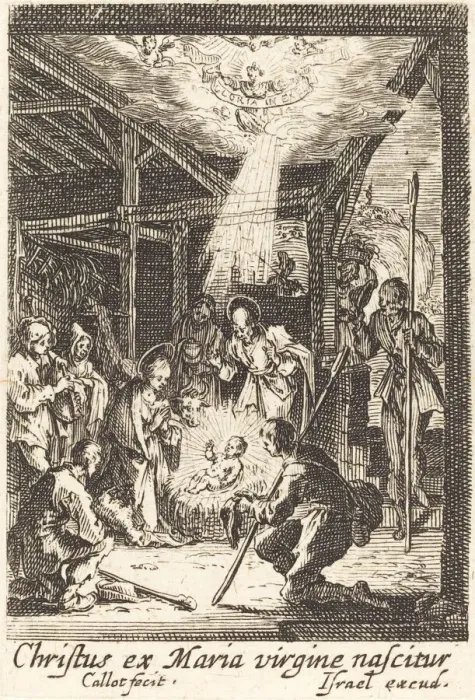 Framed Print : The Nativity, in or after 1630. Creator: Jacques Callot Framed Print : The Nativity, in or after 1630. Creator: Jacques Callot
