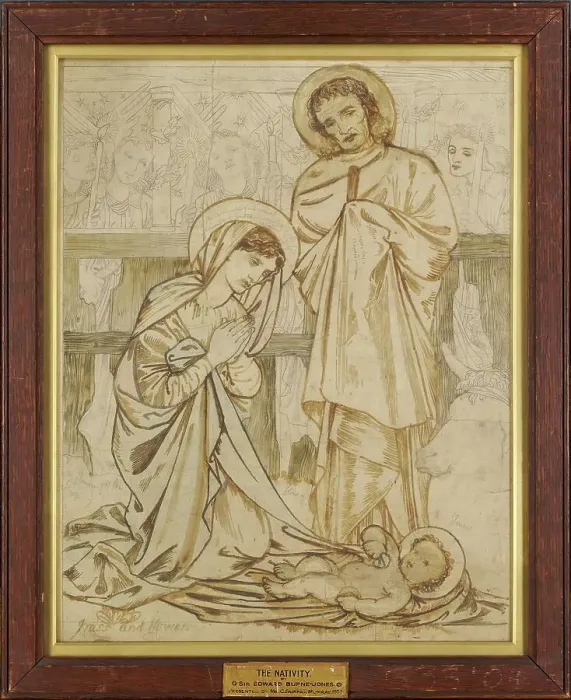 Framed Print : The Nativity, 1864-5. Creator: Sir Edward Coley Burne-Jones Framed Print : The Nativity, 1864-5. Creator: Sir Edward Coley Burne-Jones
