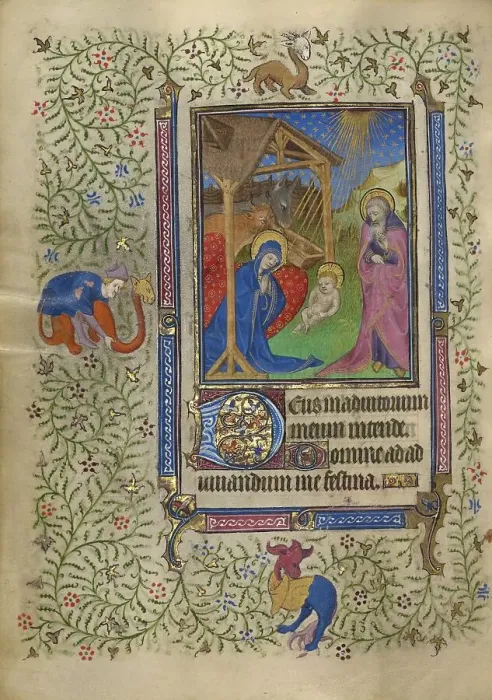 Framed Print : The Nativity; Book of Hours, about 1410. Creator: Unknown Framed Print : The Nativity; Book of Hours, about 1410. Creator: Unknown