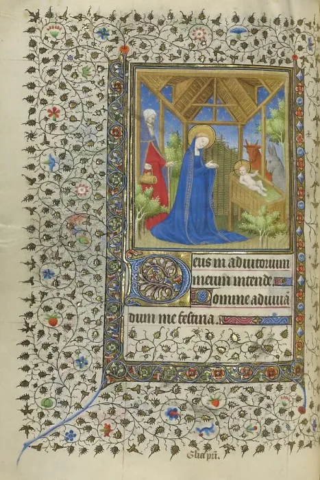 Framed Print : The Nativity; Book of Hours, about 1415-1420. Creators: Boucicaut Master, Workshop of the Boucicaut Master Framed Print : The Nativity; Book of Hours, about 1415-1420. Creators: Boucicaut Master, Workshop of the Boucicaut Master