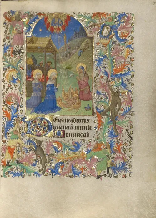Framed Print : The Nativity; Book of Hours, about 1420. Creator: Spitz Master Framed Print : The Nativity; Book of Hours, about 1420. Creator: Spitz Master