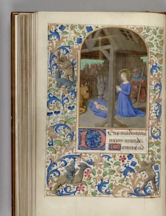 Framed Print : Nativity (Book of Hours), 1450-1499. Artist: Fouquet, Jean (workshop) Framed Print : Nativity (Book of Hours), 1450-1499. Artist: Fouquet, Jean (workshop)