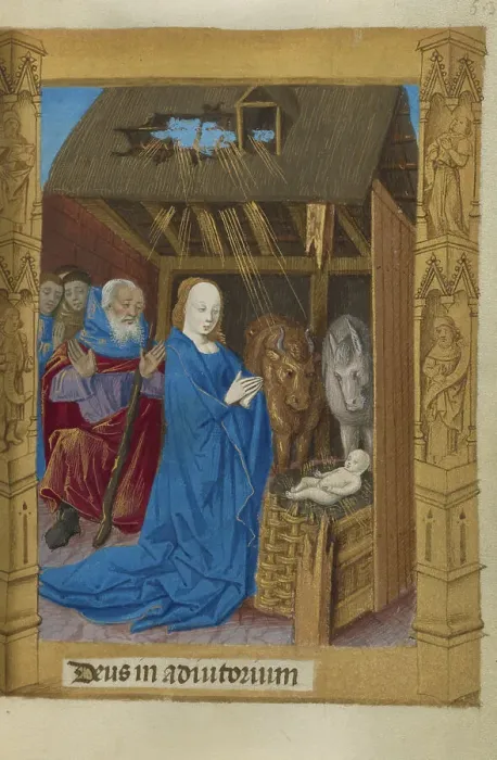 Framed Print : The Nativity; Book of Hours, 1478. Creator: Master of Guillaume Lambert
