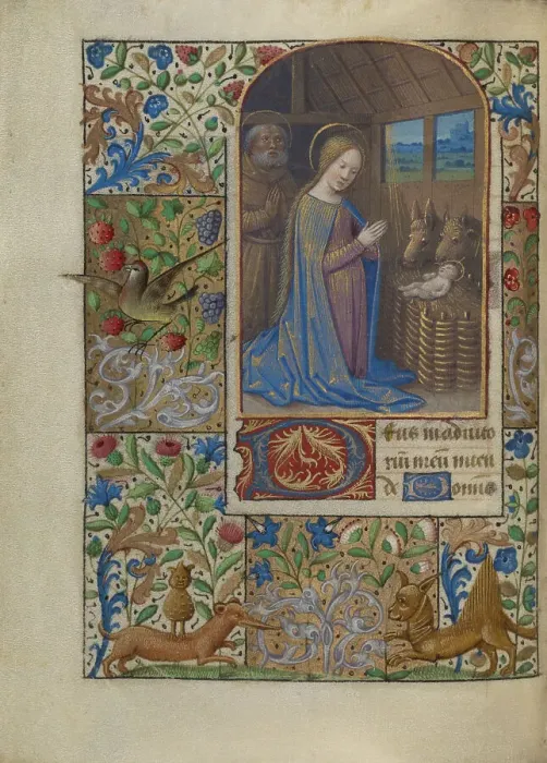 Framed Print : The Nativity; Book of Hours, about 1480-1490. Creator: Jean Bourdichon Framed Print : The Nativity; Book of Hours, about 1480-1490. Creator: Jean Bourdichon