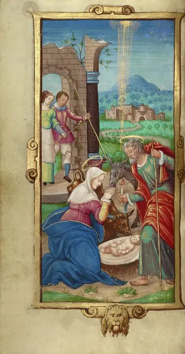 Framed Print : The Nativity; Book of Hours, 1544. Creator: Unknown Framed Print : The Nativity; Book of Hours, 1544. Creator: Unknown