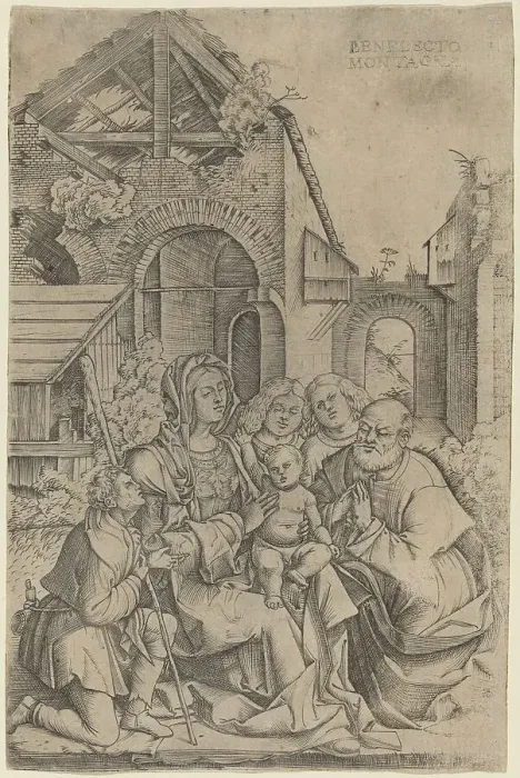 Framed Print : The Nativity, c. 1507. Creator: Benedetto Montagna Framed Print : The Nativity, c. 1507. Creator: Benedetto Montagna