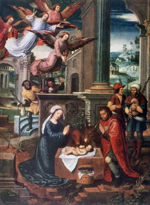 Framed Print : The Nativity, c1500-1550. Artist: Ambrosius Benson Framed Print : The Nativity, c1500-1550. Artist: Ambrosius Benson