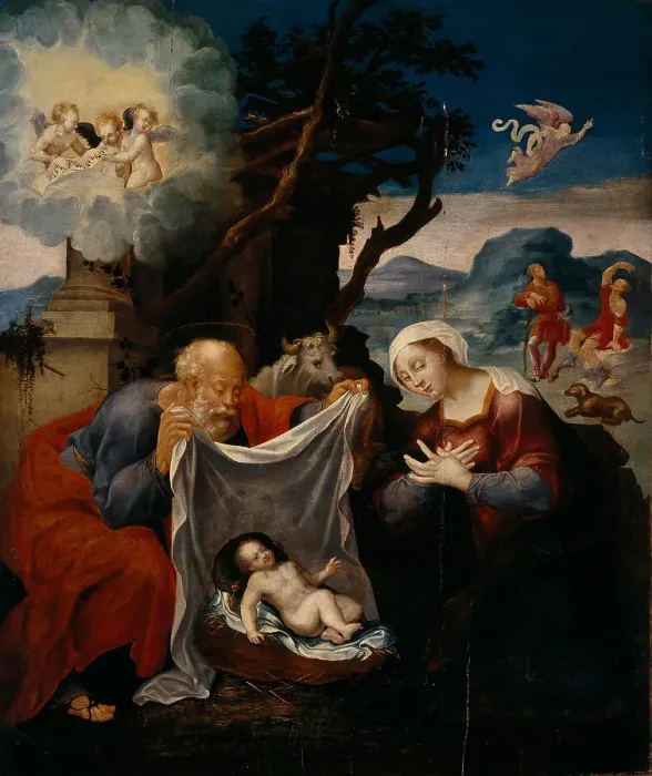 Framed Print : Nativity, c1560. Creator: Negroni (Zingarello); Pietro (1505-1567) Framed Print : Nativity, c1560. Creator: Negroni (Zingarello); Pietro (1505-1567)