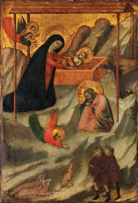Framed Print : The Nativity, ca. 1320-40. Creator: Maestro Daddesco Framed Print : The Nativity, ca. 1320-40. Creator: Maestro Daddesco