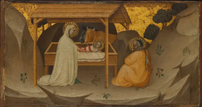 Framed Print : The Nativity, ca. 1350. Creator: Puccio di Simone Framed Print : The Nativity, ca. 1350. Creator: Puccio di Simone