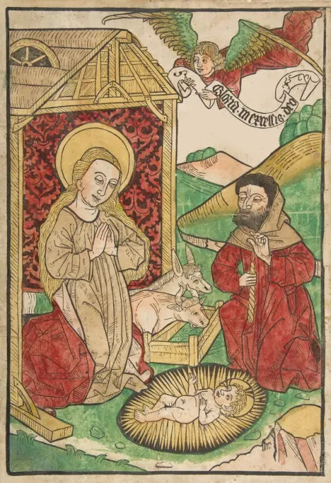 Framed Print : The Nativity, ca. 1470. Creator: Wolfgang Framed Print : The Nativity, ca. 1470. Creator: Wolfgang