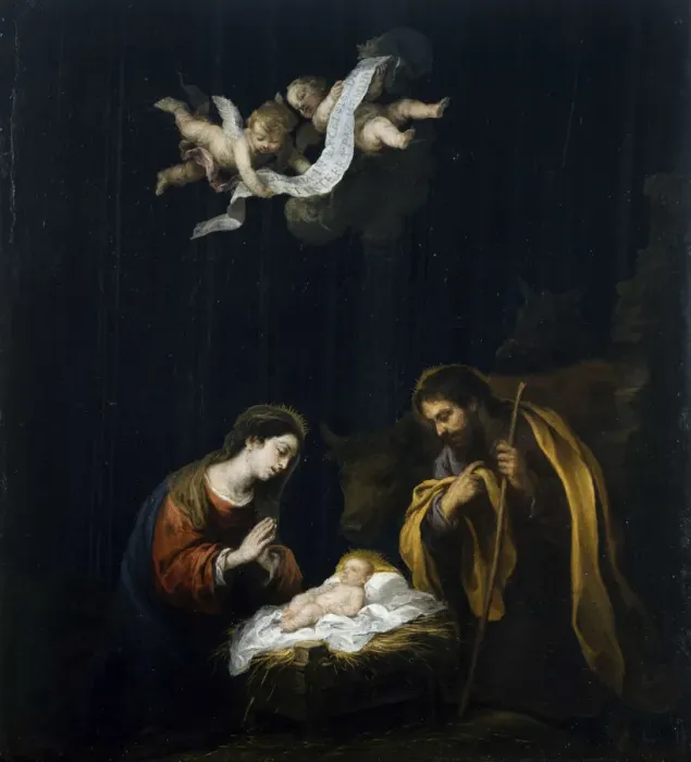 Framed Print : The Nativity, ca 1668. Artist: Murillo, Bartolome Esteban (1617-1682) Framed Print : The Nativity, ca 1668. Artist: Murillo, Bartolome Esteban (1617-1682)