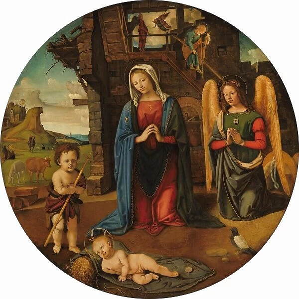The Nativity with the Infant Saint John, c. 1495 / 1505. Creator: Piero di Cosimo