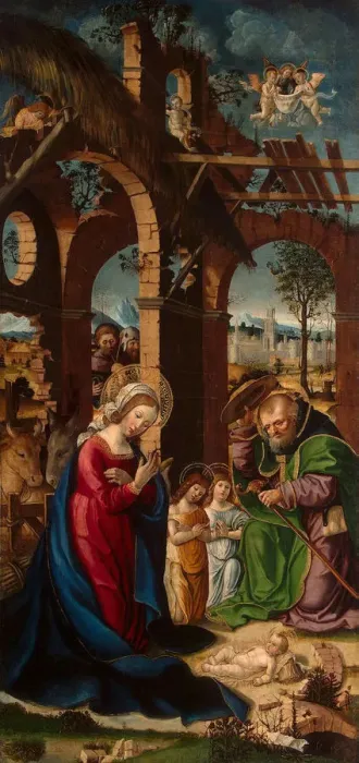 Framed Print : Nativity, late 15th century Framed Print : Nativity, late 15th century