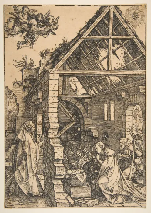 Framed Print : The Nativity, from The Life of the Virgin, 1502-3. Creator: Albrecht Durer Framed Print : The Nativity, from The Life of the Virgin, 1502-3. Creator: Albrecht Durer