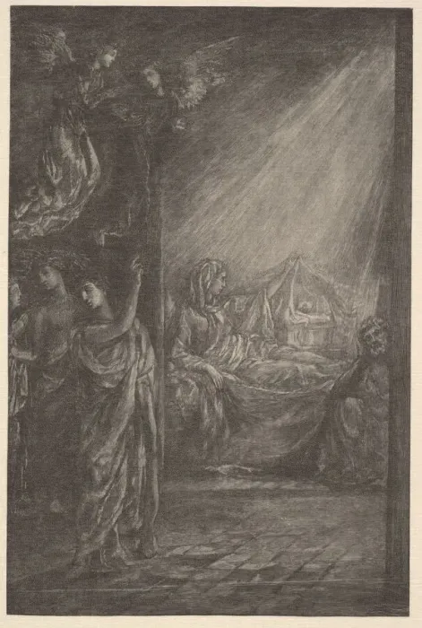 Framed Print : The Nativity. n. d. Creator: John La Farge Framed Print : The Nativity. n. d. Creator: John La Farge