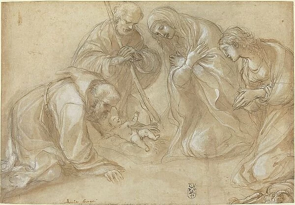 The Nativity with Saints Francis and Agnes, c. 1605. Creator: Lodovico Carracci
