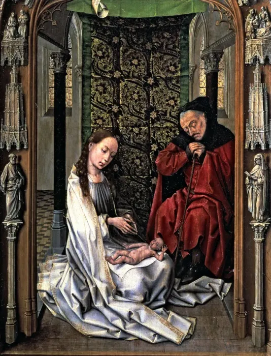 Framed Print : The Nativity, table of a triptych by Van der Weyden Framed Print : The Nativity, table of a triptych by Van der Weyden