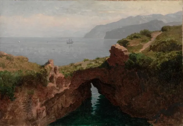 Framed Print : Natural Arch, Capri, 1856. Creator: William Stanley Haseltine (American, 1835-1900) Framed Print : Natural Arch, Capri, 1856. Creator: William Stanley Haseltine (American, 1835-1900)