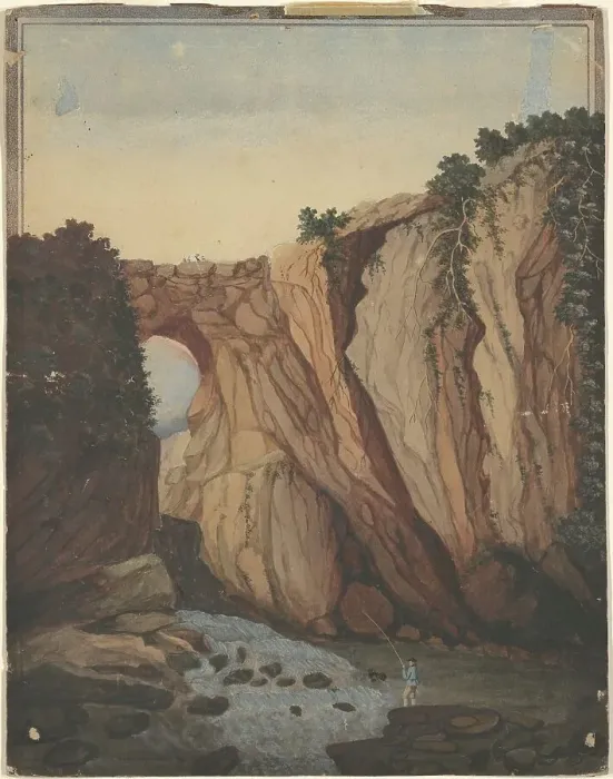 Framed Print : Natural Bridge, Virginia, 19th century. Creator: Unknown Framed Print : Natural Bridge, Virginia, 19th century. Creator: Unknown