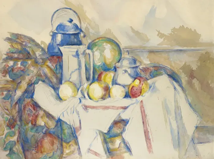 Framed Print : Nature morte avec pot au lait, melon et sucrier, 1900-1906 Framed Print : Nature morte avec pot au lait, melon et sucrier, 1900-1906