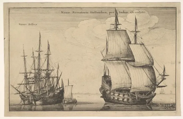 Framed Print : Naues MercatoriaeHollandicaeper Indias Occidentales (Dutch East Indiaman), 1647