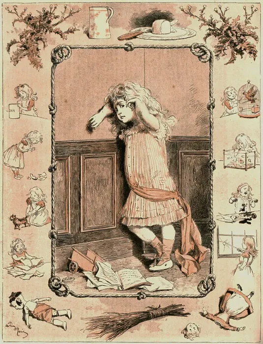 Framed Print : The Naughty Girl's Christmas, 1891. Creator: Adrien Marie Framed Print : The Naughty Girl's Christmas, 1891. Creator: Adrien Marie