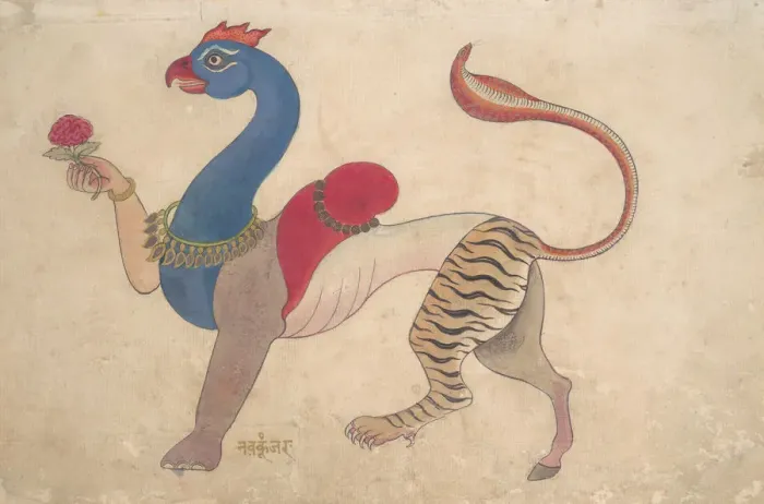 Framed Print : Navagunjara, a Universal Form of Krishna, ca. 1835. Creator: Unknown Framed Print : Navagunjara, a Universal Form of Krishna, ca. 1835. Creator: Unknown