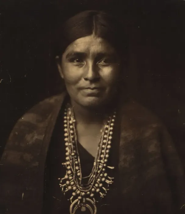 Framed Print : A Navaho woman, c1904. Creator: Edward Sheriff Curtis Framed Print : A Navaho woman, c1904. Creator: Edward Sheriff Curtis