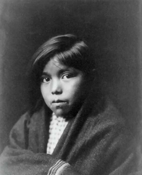 Framed Print : Navajo girl, c1904. Creator: Edward Sheriff Curtis Framed Print : Navajo girl, c1904. Creator: Edward Sheriff Curtis