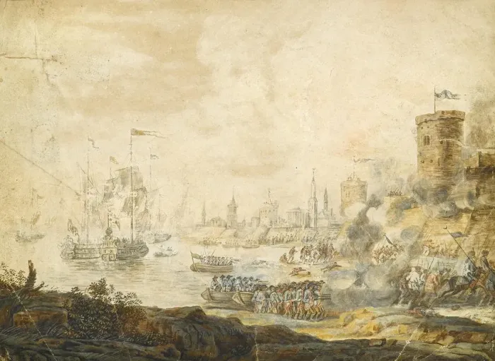 Framed Print : The naval Battle of Chesma on 5 July 1770, 18th century. Artist: Anonymous Framed Print : The naval Battle of Chesma on 5 July 1770, 18th century. Artist: Anonymous