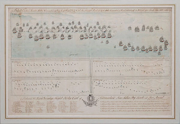 The naval Battle of Oland on 26 July 1789, 1804. Artist: Anonymous