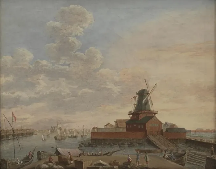 Framed Print : The Naval Dockyards at Christianshavn, 1754. Creator: Giovanni Antonio Cesari Framed Print : The Naval Dockyards at Christianshavn, 1754. Creator: Giovanni Antonio Cesari