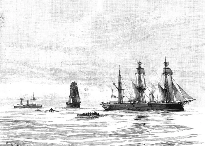Framed Print : The Naval Manoeuvers; With the Hostile Fleet; Man Overboard, from HMS Iron Duke, 1890. Creator: Unknown. The Naval Manoeuvers; With the Hostile Fleet; Man Overboard, from HMS Iron Duke, 1890. Creator: Unknown Framed Print : The Naval Manoeuvers; With the Hostile Fleet; Man Overboard, from HMS Iron Duke, 1890. Creator: Unknown. The Naval Manoeuvers; With the Hostile Fleet; Man Overboard, from HMS Iron Duke, 1890. Creator: Unknown