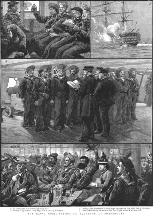 Framed Print : The Naval Mobilisation, A'Squadron at Portsmouth, 1888. Creator: Charles Joseph Staniland Framed Print : The Naval Mobilisation, A'Squadron at Portsmouth, 1888. Creator: Charles Joseph Staniland