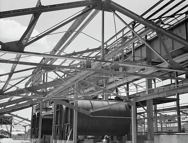 Naval stores processing plant under construction, Near Valdosta, Georgia, 1937. Creator: Dorothea Lange