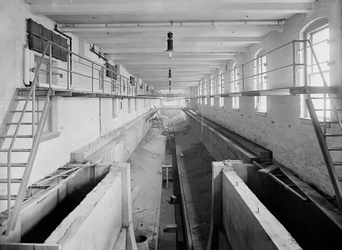 Framed Print : Naval tank, Engineering Building, University of Michigan, c1905. Creator: Unknown Framed Print : Naval tank, Engineering Building, University of Michigan, c1905. Creator: Unknown