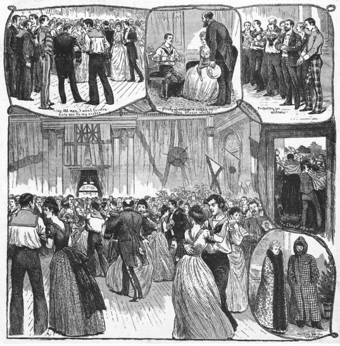 Framed Print : The Naval Volunteers Ball held at Glasgow, 1890. Creator: Unknown Framed Print : The Naval Volunteers Ball held at Glasgow, 1890. Creator: Unknown