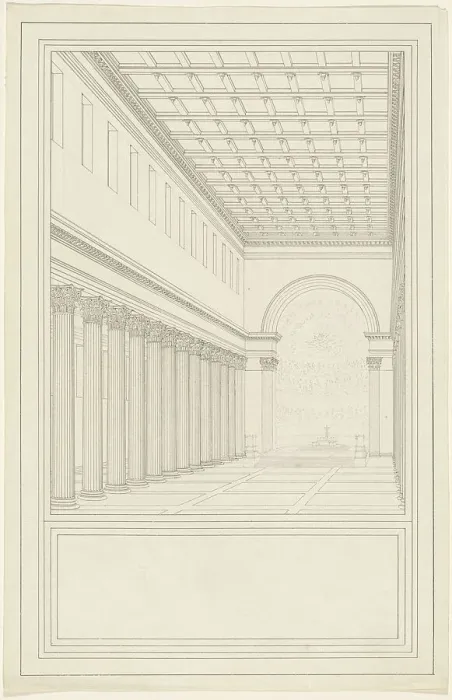 Framed Print : The Nave and Apse, without a Transept, of a Cathedral for Berlin, 1827 / 1828. Creator: Karl Friedrich Schinkel Framed Print : The Nave and Apse, without a Transept, of a Cathedral for Berlin, 1827 / 1828. Creator: Karl Friedrich Schinkel