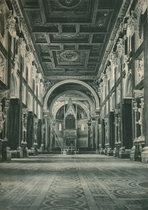 Framed Print : Nave of the Basilica San Giovanni in the Lateran, Rome, Italy, 1927. Artist: Eugen Poppel