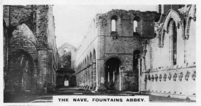 Framed Print : The Nave, Fountains Abbey, North Yorkshire, c1920s Framed Print : The Nave, Fountains Abbey, North Yorkshire, c1920s
