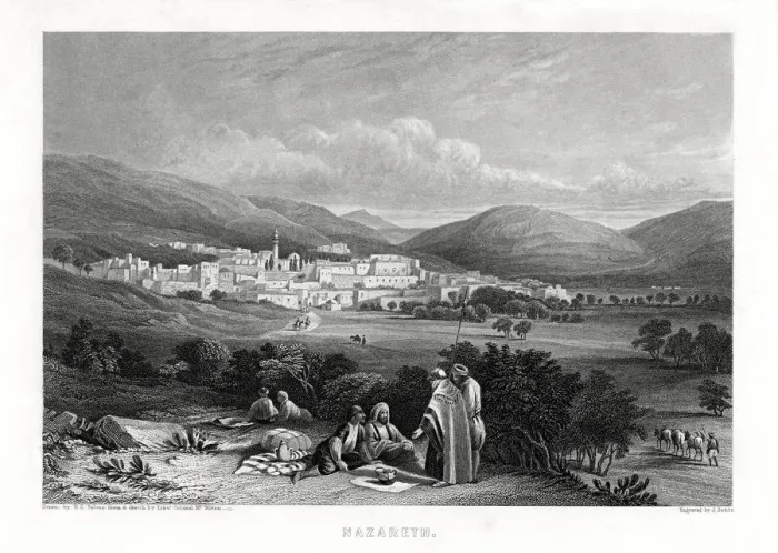 Framed Print : Nazareth, 1887. Artist: J Sands Framed Print : Nazareth, 1887. Artist: J Sands