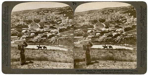 Nazareth, as seen from the north-east, Palestine, 1900. Artist: Underwood & Underwood