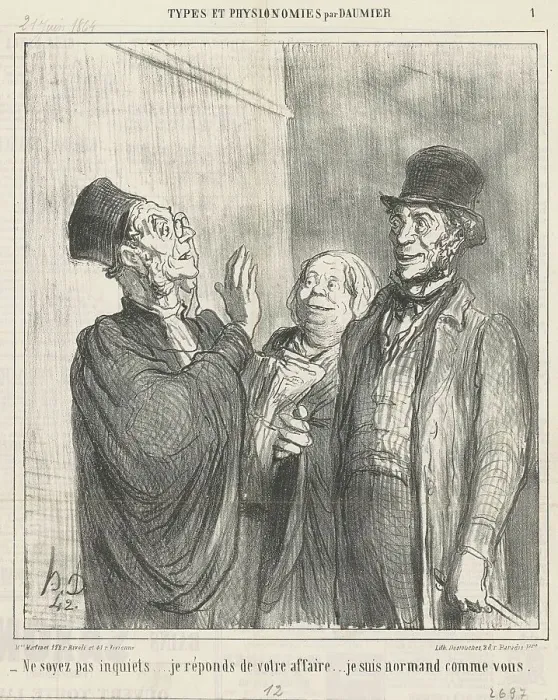 Framed Print : Ne soyez pas inquiets... 19th century. Creator: Honore Daumier Framed Print : Ne soyez pas inquiets... 19th century. Creator: Honore Daumier