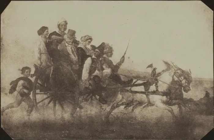 Framed Print : Neapolitan Conveyance - Copy of a Painting at Lacock Abbey, c. 1840 Framed Print : Neapolitan Conveyance - Copy of a Painting at Lacock Abbey, c. 1840