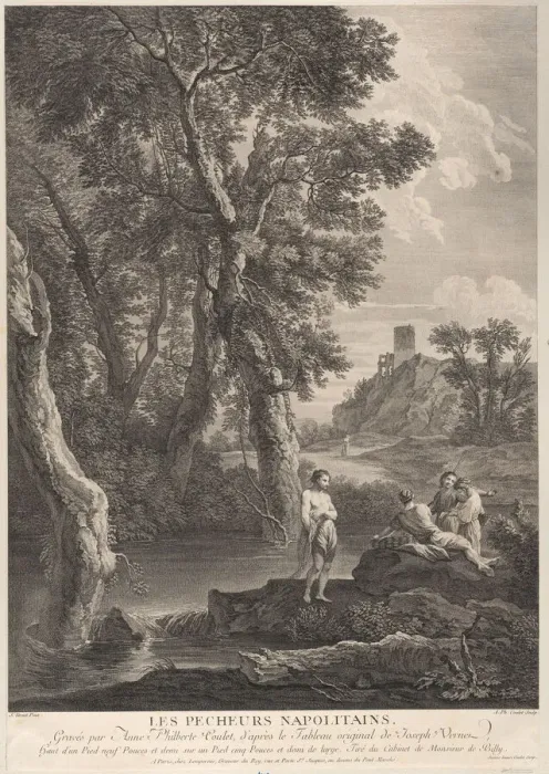 Framed Print : The Neapolitan Fishermen, ca. 1770. Creator: Anne Philiberte Coulet Framed Print : The Neapolitan Fishermen, ca. 1770. Creator: Anne Philiberte Coulet