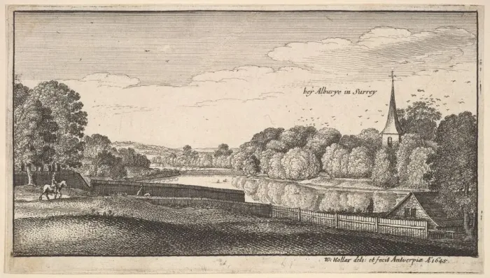 Framed Print : Near Albury, 1645. Creator: Wenceslaus Hollar Framed Print : Near Albury, 1645. Creator: Wenceslaus Hollar
