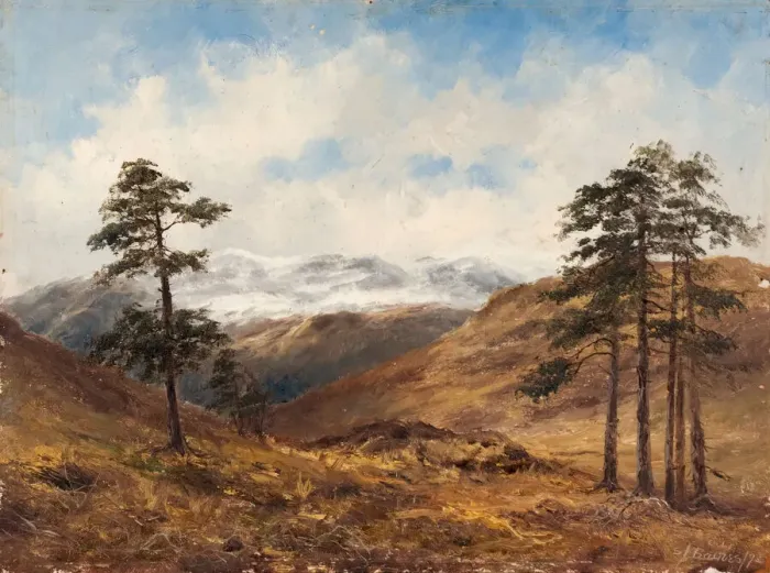 Framed Print : Near Balmoral, 1893. Creator: Samuel John Barnes Framed Print : Near Balmoral, 1893. Creator: Samuel John Barnes
