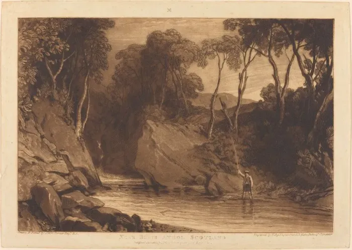 Framed Print : Near Blair Athol, published 1811. Creator: JMW Turner Framed Print : Near Blair Athol, published 1811. Creator: JMW Turner